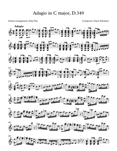 Adagio in C major, D.349 (arr. John Trie)