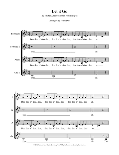 Let It Go (arr. Sierra Dee)