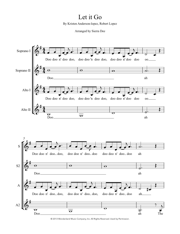 Let It Go (arr. Sierra Dee)