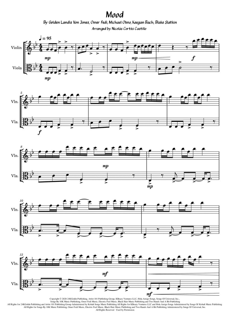 Mood (arr. Nicolás Cortés Castillo)