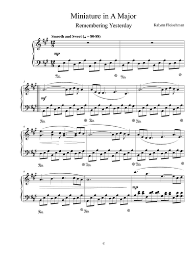 Miniature in A Major: Remembering Yesterday