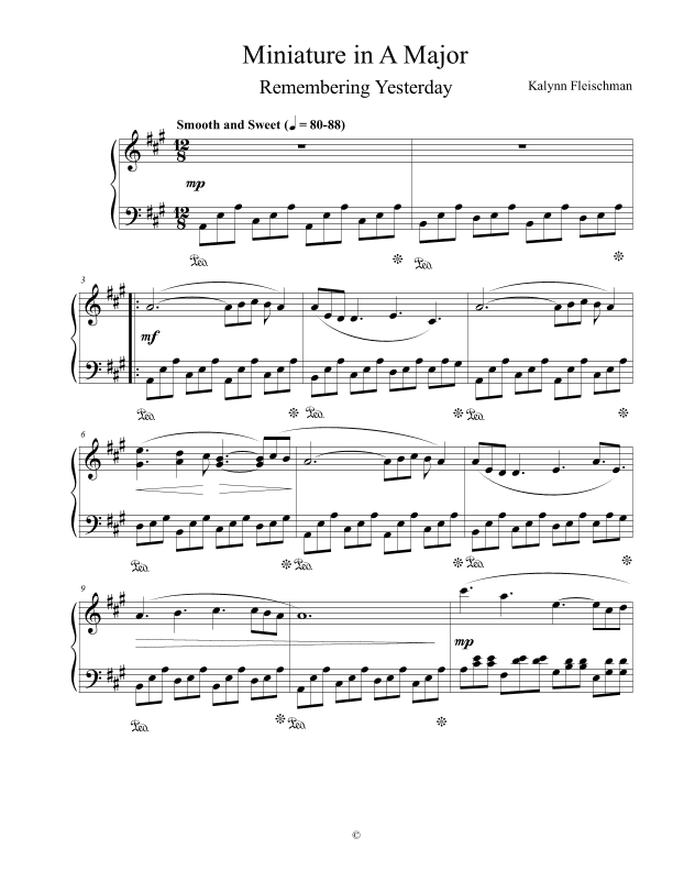 Miniature in A Major: Remembering Yesterday