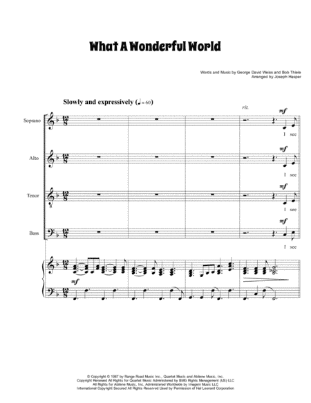 What A Wonderful World (arr. Joseph Hasper)