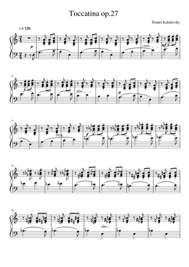Toccatina, Op. 27 (arr. Gianluca Giovannetti)