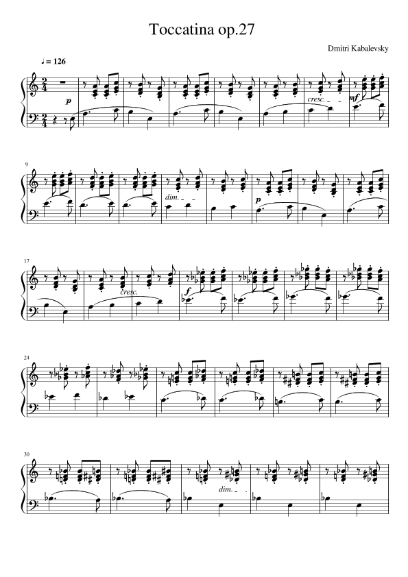 Toccatina, Op. 27 (arr. Gianluca Giovannetti)