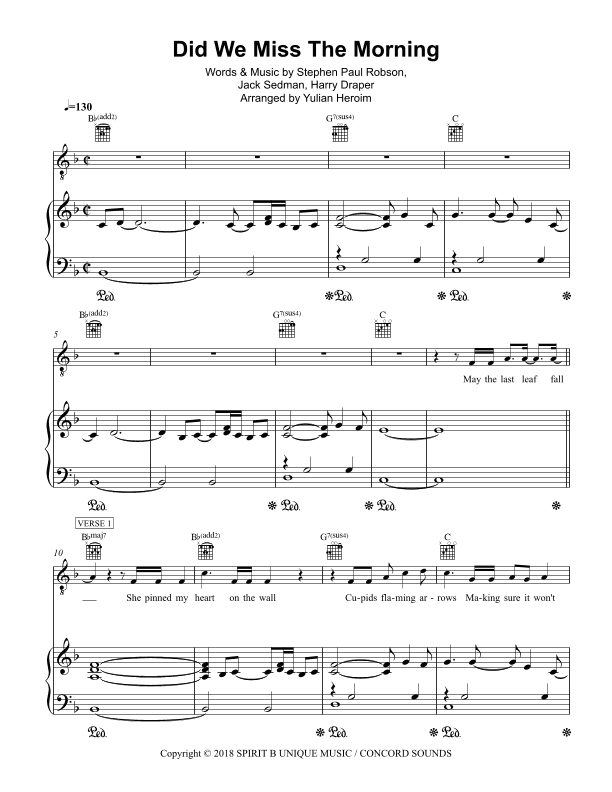 Did We Miss The Morning (arr. Yulian Heroim)