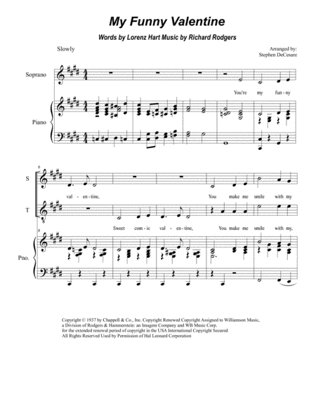 My Funny Valentine (arr. Stephen DeCesare)