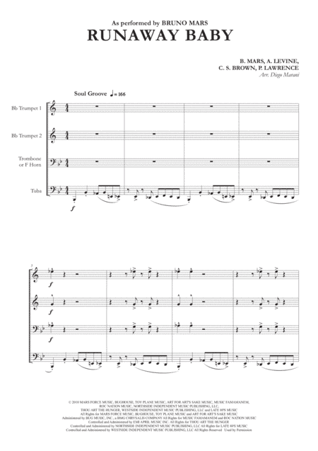 Runaway Baby (arr. Diego Marani)