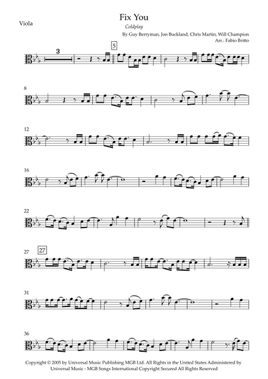 Fix You (arr. Fabio Britto)