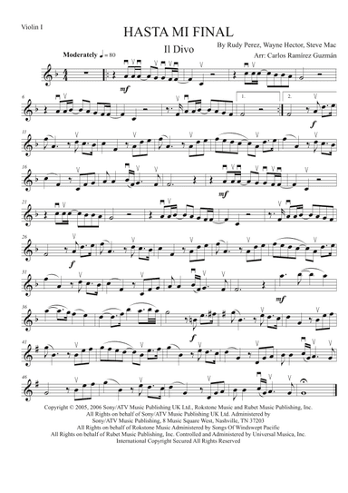 Hasta Mi Final (arr. Carlos Ramírez Guzmán)