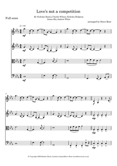 Love's Not A Competition (but I'm Winning) (arr. Steve Rose)