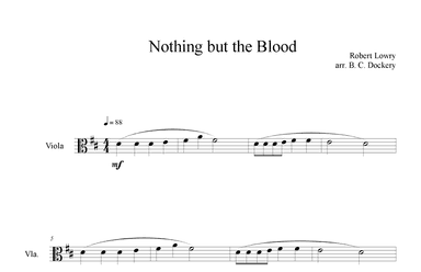 Nothing But the Blood (Viola Solo) (arr. B. C. Dockery)