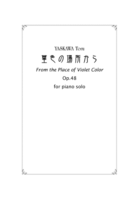 From the Place of Violet Color, Op.48