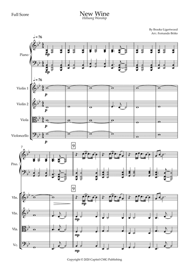 New Wine (arr. Fernando Britto)
