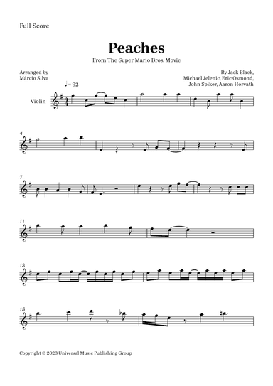 Peaches (arr. Márcio Silva)