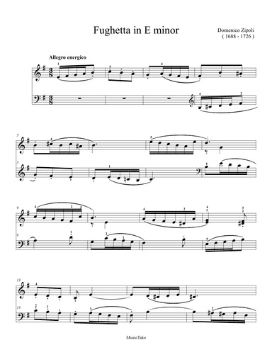 Zipoli Fughetta in E minor (arr. Ben Choupak)