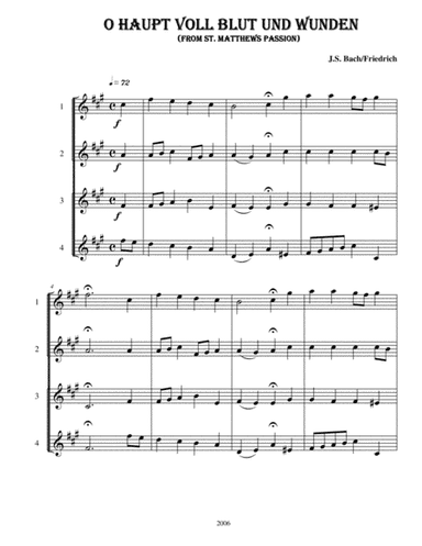 O Haupt Voll Blut Und Wunden (arr. Kenneth D. Friedrich)