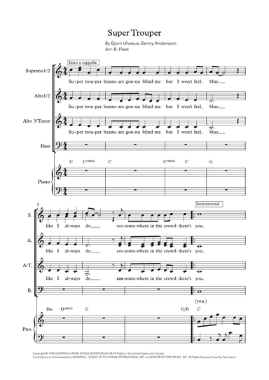 Super Trouper (arr. B. Fleet)