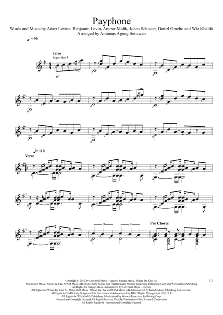 Payphone (arr. Antonius Agung Setiawan)