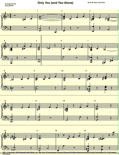 Only You (and You Alone) (arr. Doug Abbott)