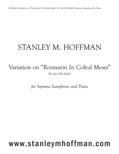 Variation on "Rozmarin in coltul mesei" (arr. stanleymhoffman.com)