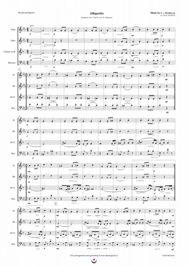 Allegretto (Beethoven: Symphony No.7, mov. II, excerpt) (arr. Josef STASTNY)