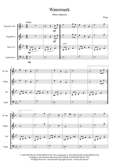 Watermark (arr. Passoni Music)
