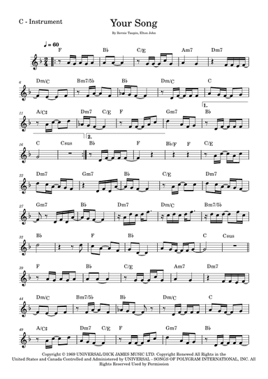 Your Song (arr. Fabio Eduardo de Oliveira)