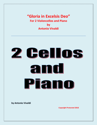 Gloria In Excelsis Deo - 2 Violoncellos and Piano - Advanced Intermediate - Chamber music (arr. Raymond Fenech)