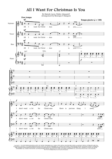 All I Want For Christmas Is You (arr. Henrique F Mangoni)