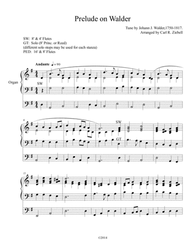 Prelude on WALDER (arr. Arranged by Carl R. Ziebell)