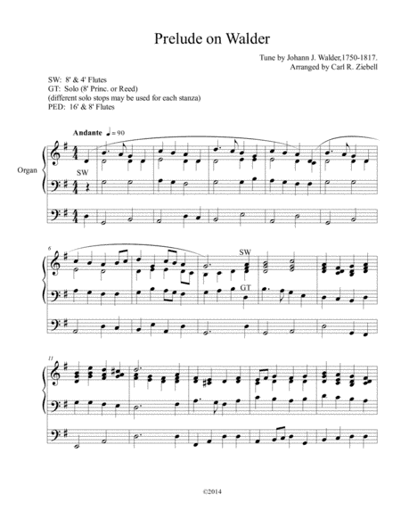 Prelude on WALDER (arr. Arranged by Carl R. Ziebell)