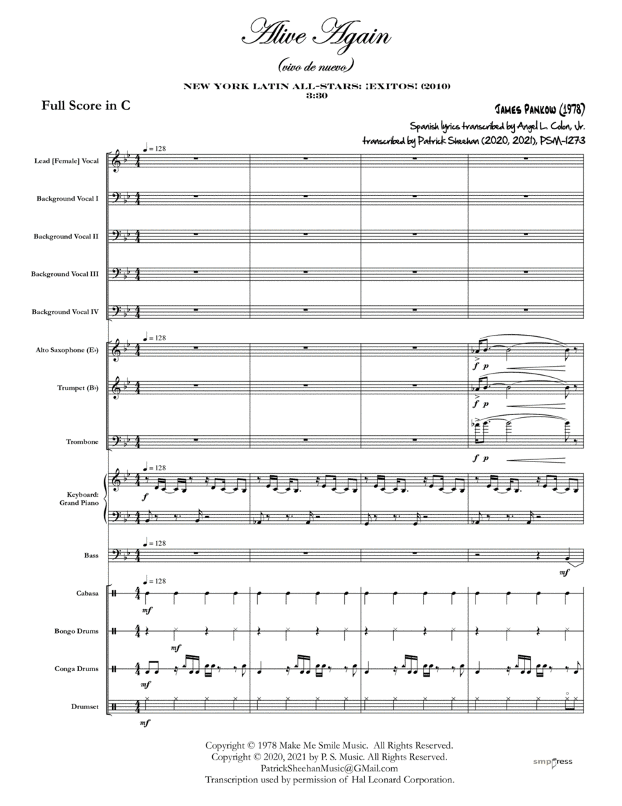 Alive Again (arr. Patrick Sheehan)