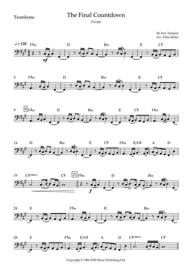 Final Countdown (arr. Fabio Britto)