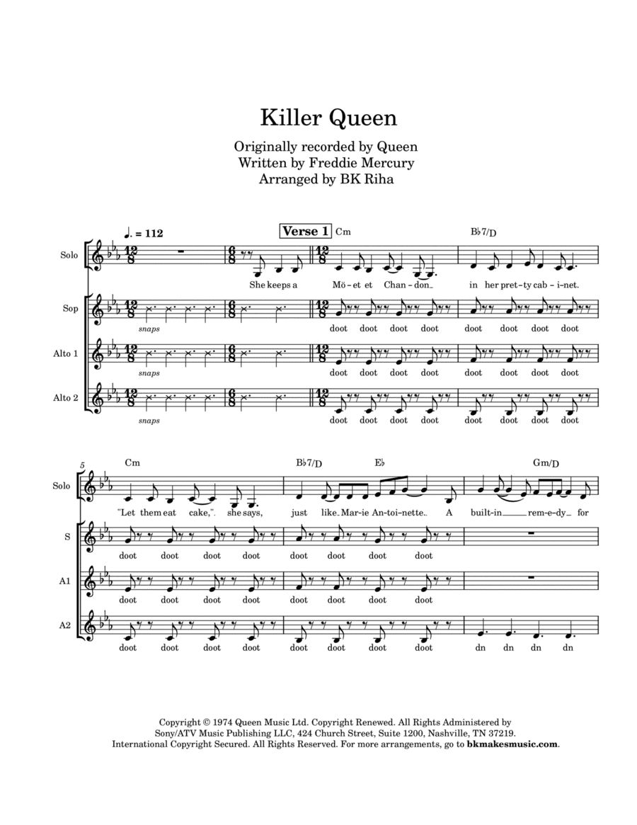 Killer Queen (arr. Brandy Kay Riha / BK Riha)
