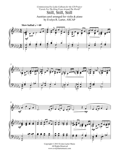 Still, Still, Still (arr. Evelyn Larter Music)