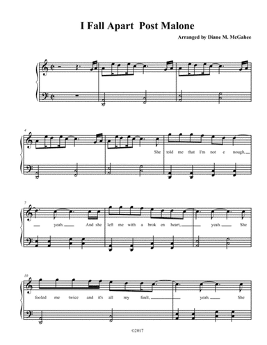 I Fall Apart (arr. Diane M. McGahee)