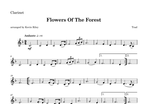 Flowers of the Forest (arr. Kevin Riley)