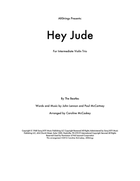 Hey Jude (arr. Caroline McCaskey)