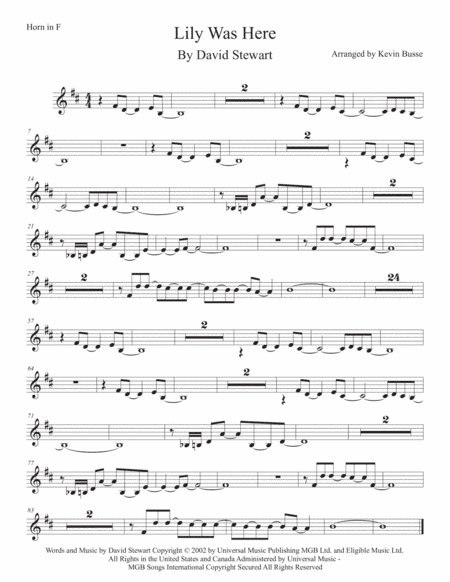 Lily Was Here (arr. Kevin Busse)