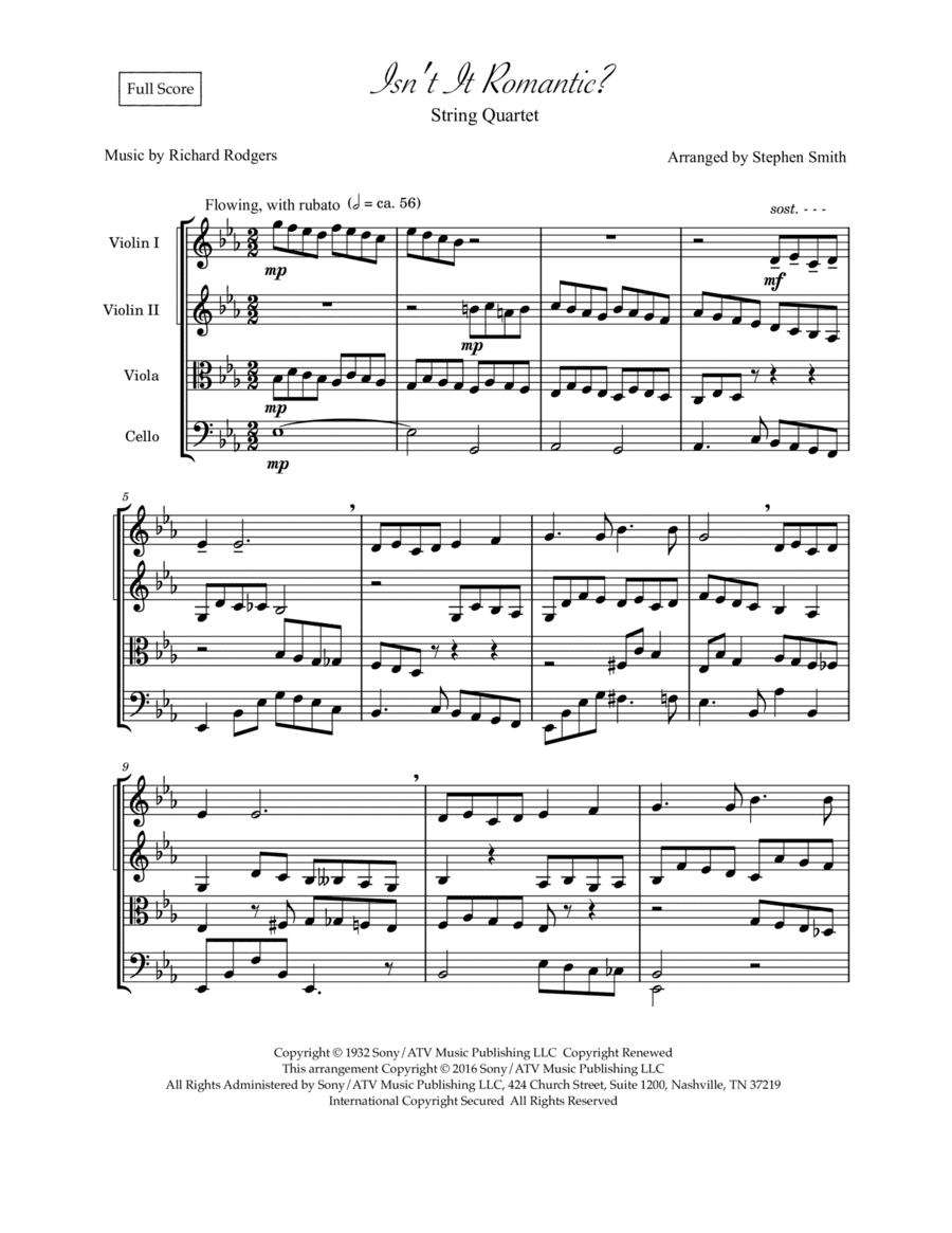 Isn't It Romantic? (arr. Stephen Smith)