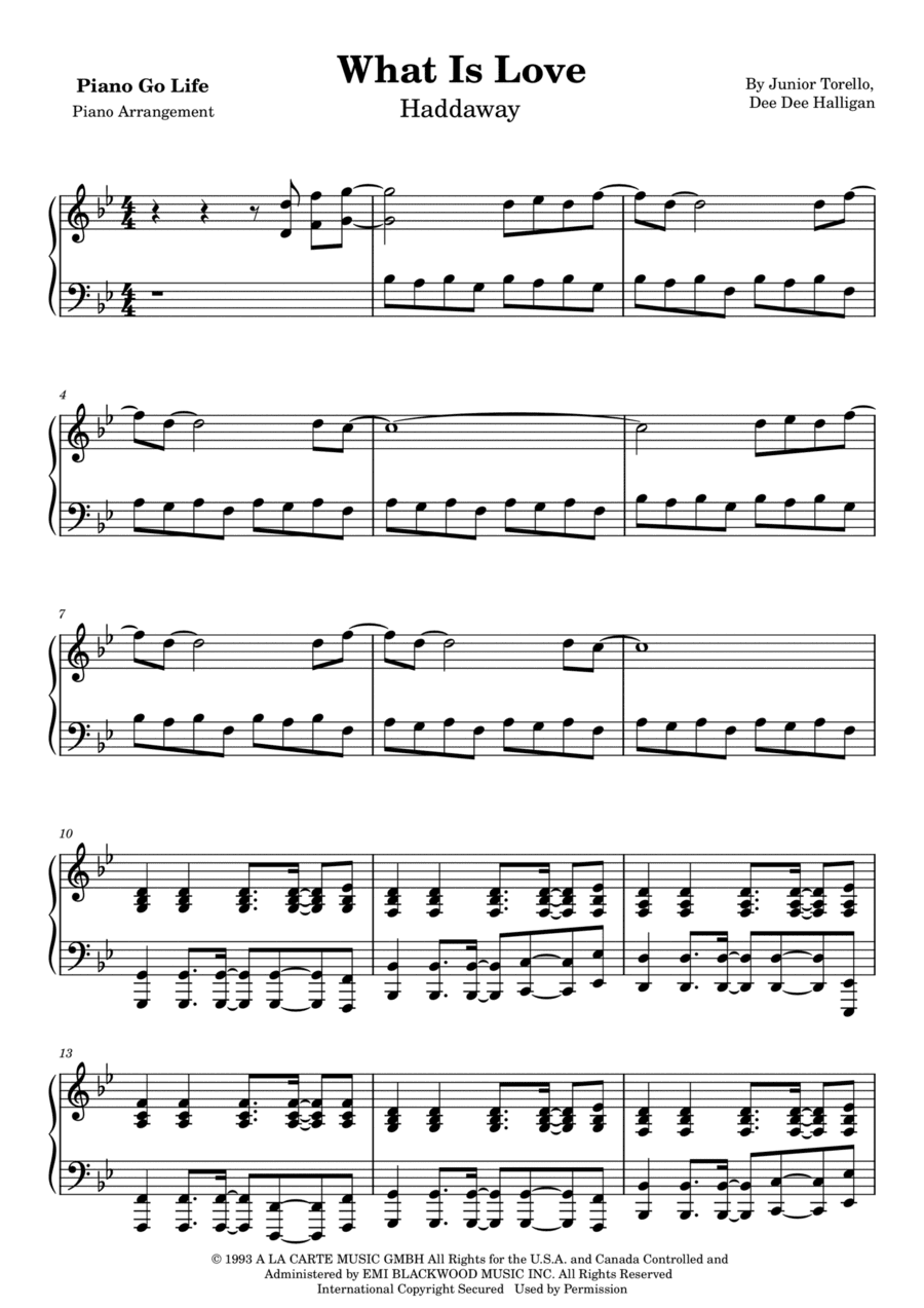 What Is Love (arr. Piano Go Life)