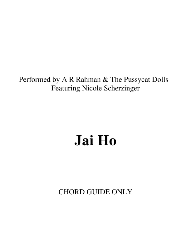 Jai Ho (arr. RWM)