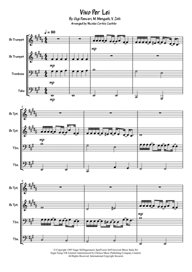 Vivo Per Lei (arr. Nicolás Cortés Castillo)