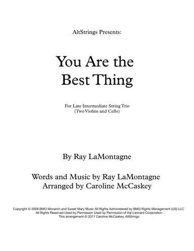 You Are The Best Thing (arr. Caroline McCaskey)