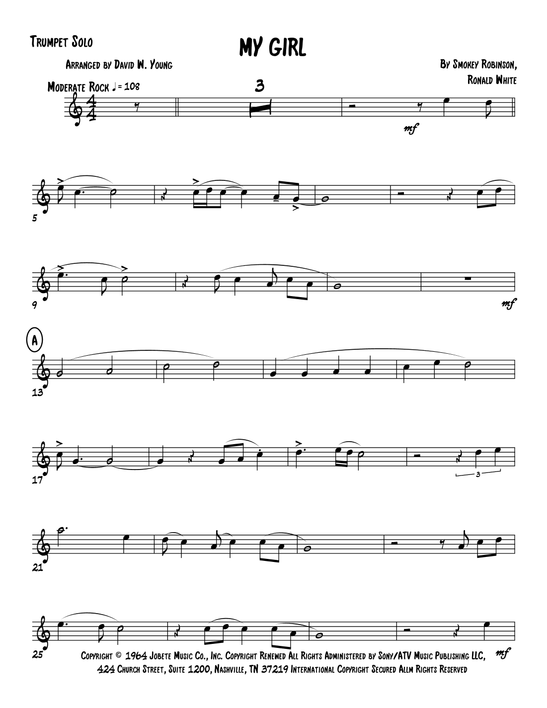My Girl (arr. David W. Young)