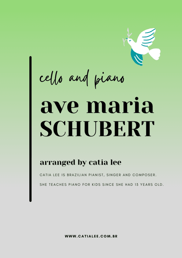 Ave Maria - Schubert for Cello and piano - Eb major (arr. Catia Lee)