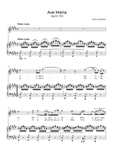Ave Maria Schubert - Soprano in E (arr. Alex Nunes Rodrigues)