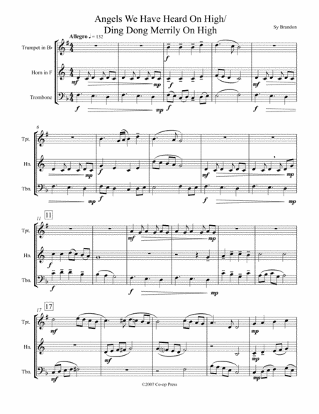 Angels We Have Heard On High/ Ding Dong Merrily On High (arr. Sy Brandon)