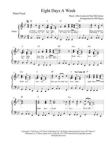 Rain Eight Days A Week (arr. Bill Hayes)